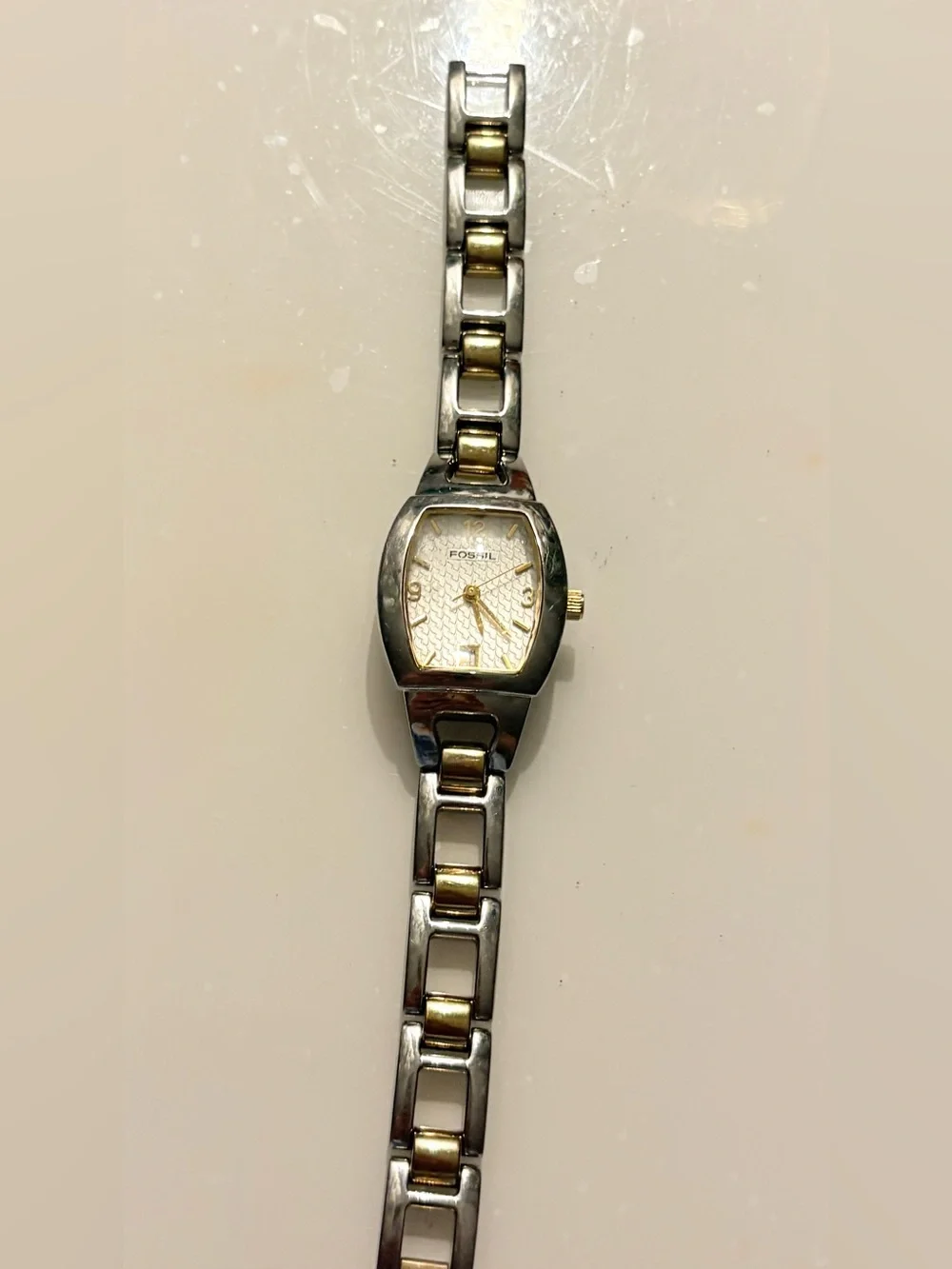 Fossil F2 Women's Two-Tone Stainless Bracelet Analog Quartz 165FT Date Watch